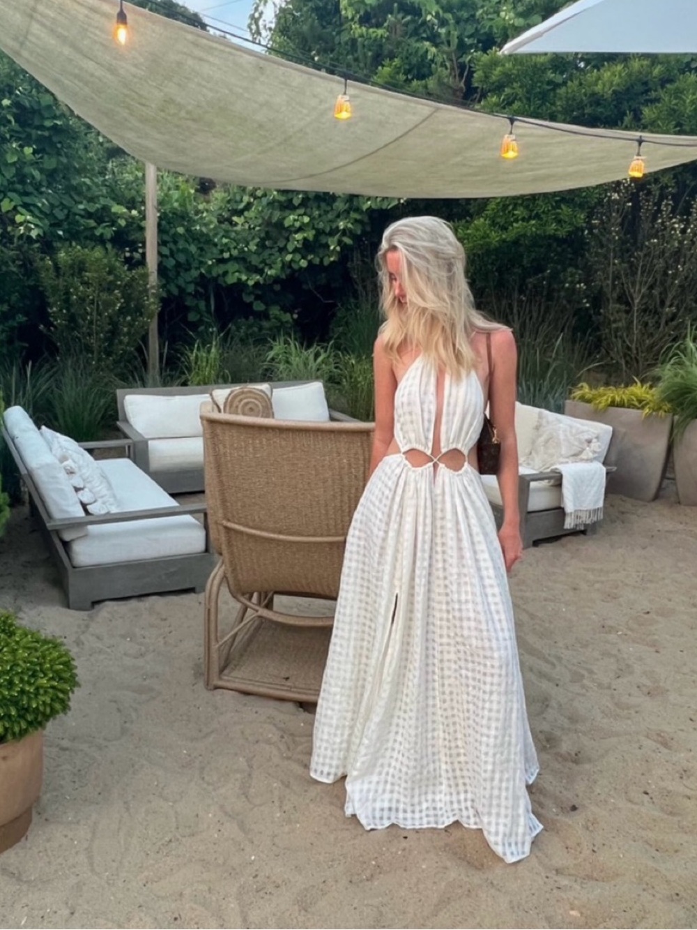 Cult Gaia Thera Gingham gown